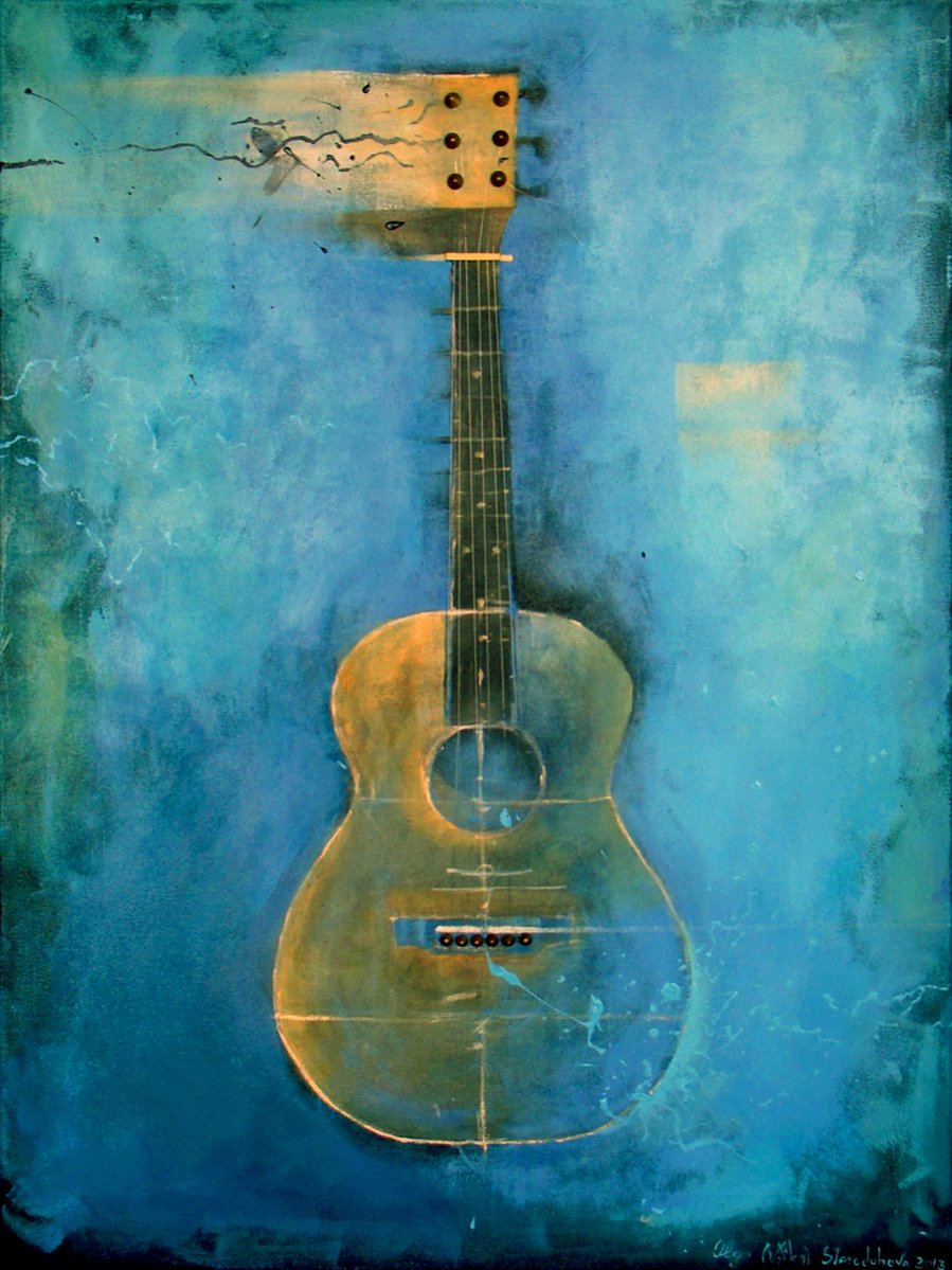 Blues acrylic painting