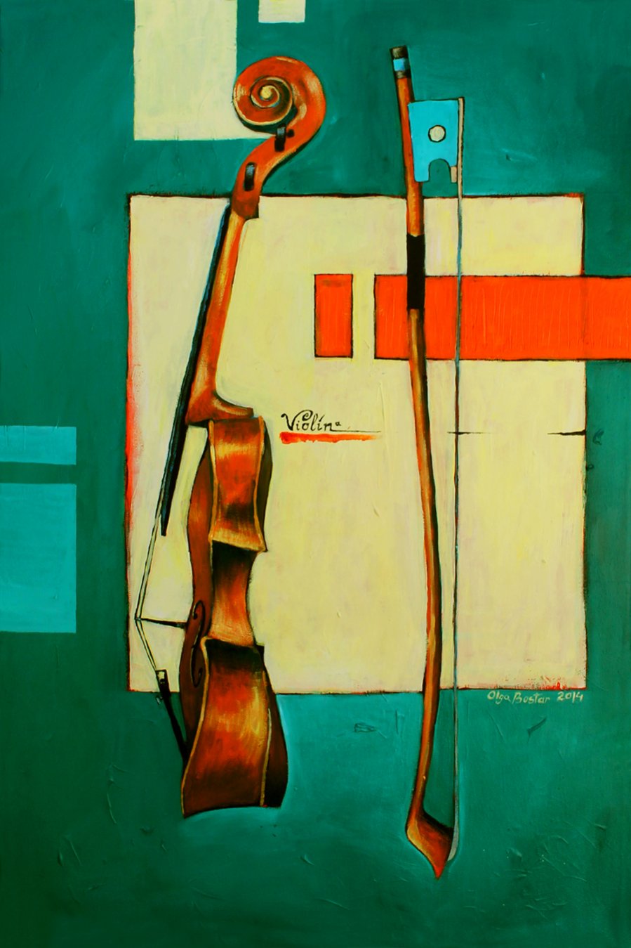 Violin-a acrylic painting