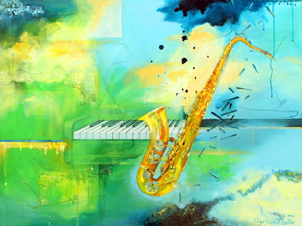 Jazz acrylic painting