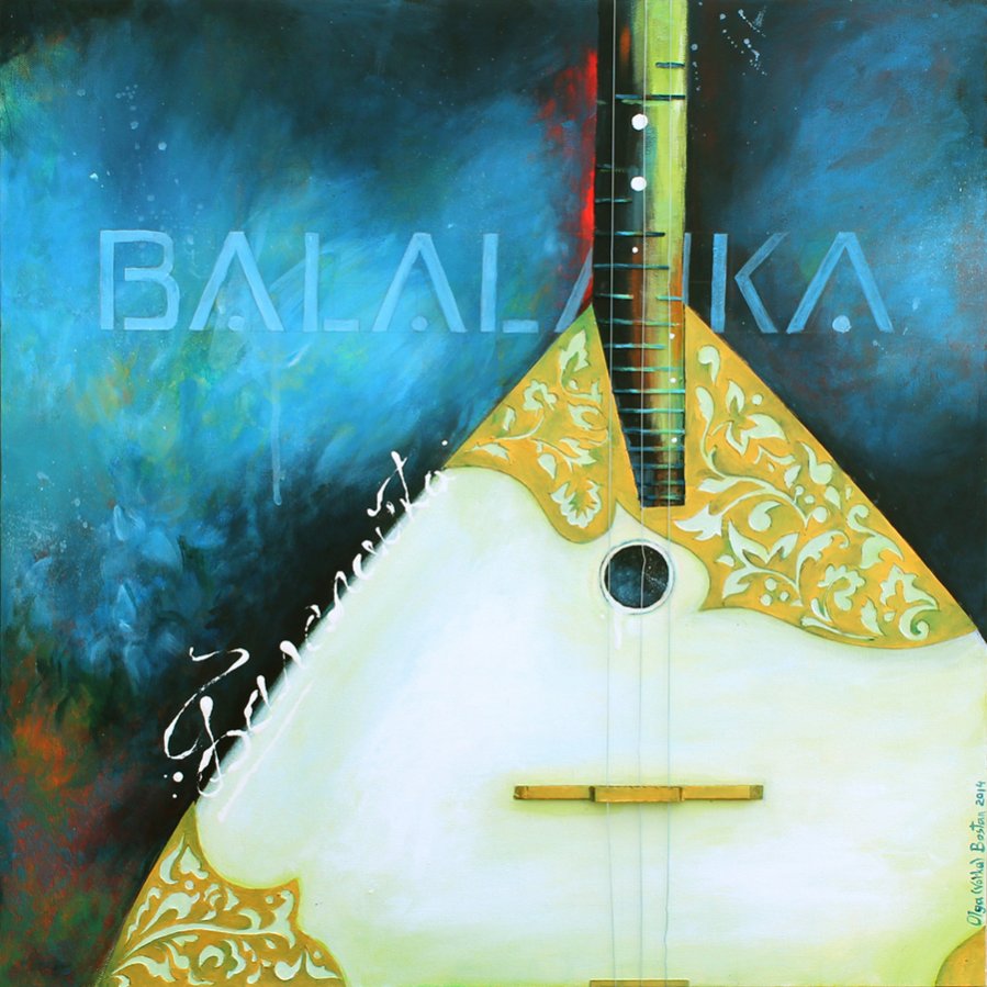 Balalaika acrylic painting